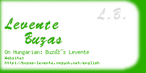 levente buzas business card